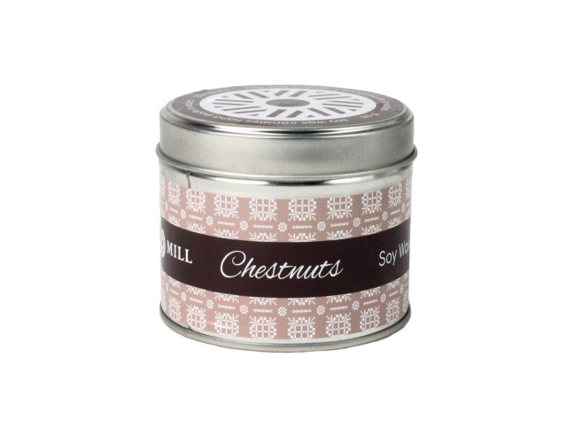 Chestnuts Tin Candle